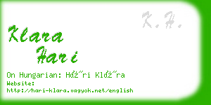 klara hari business card